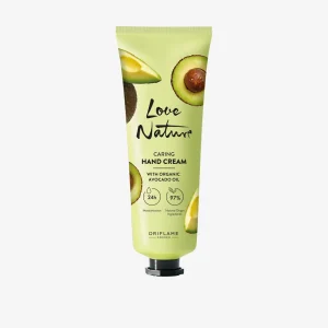 caring hand cream with organic avocado oil