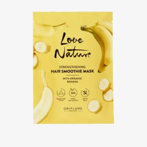 strengthening hair smoothie mask with organic banana